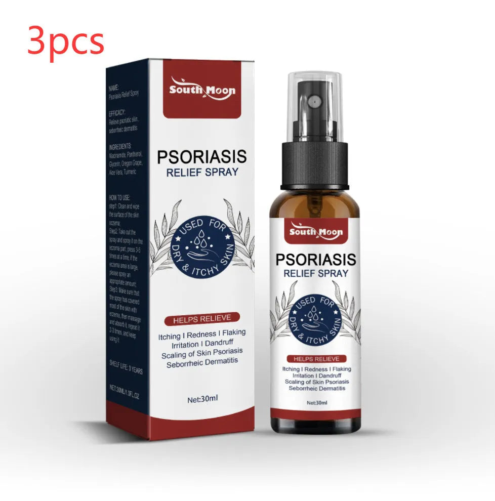 30ml bottle of clear body care spray for nursing sensitive skin.