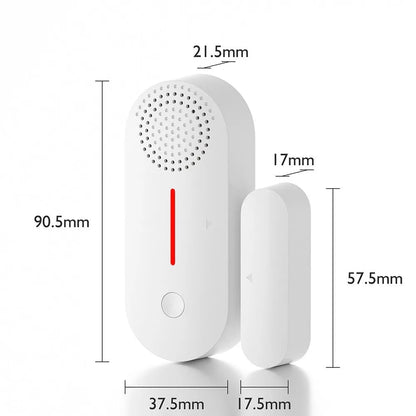 WiFi door magnetic sensor alarm unit for smart home security with sound and light alerts