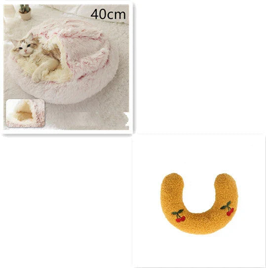 Cozy All-in-One Pet Bed in various colors and sizes, providing a plush and comfortable retreat for cats and dogs