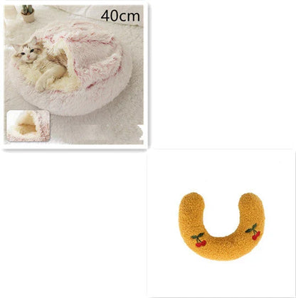 Cozy All-in-One Pet Bed in various colors and sizes, providing a plush and comfortable retreat for cats and dogs