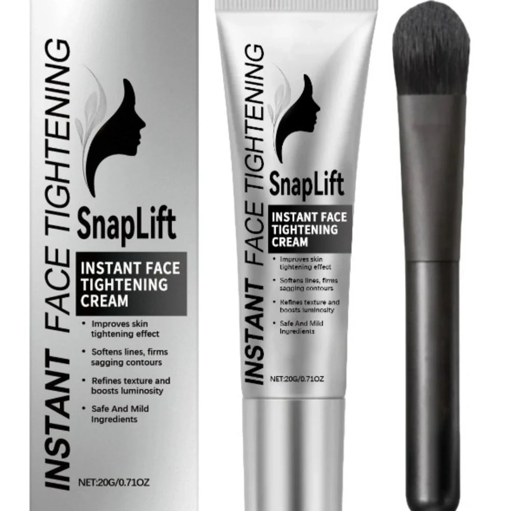 Lift and Tighten Cream 20g container with brush applicator for anti-ageing skincare