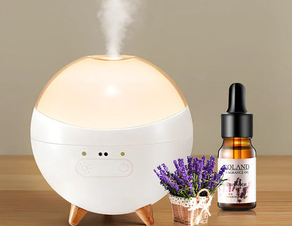 Compact vehicle essential oil diffuser with gesture control, USB plug, and dimmable LED for car humidifying