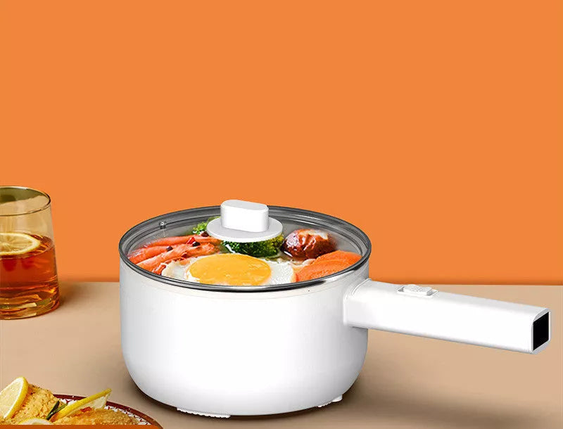 Multifunctional electric cooker with non-stick pot and glass cover