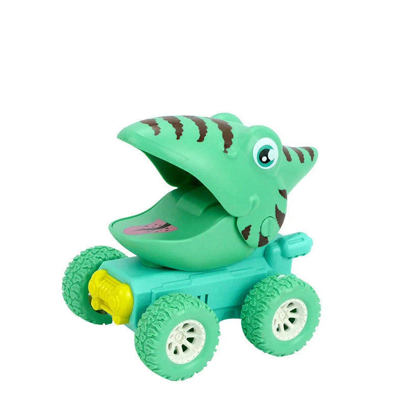 Dinosaur Push Car Sliding Animal Toy Car in various designs including dinosaurs, owls, and snails