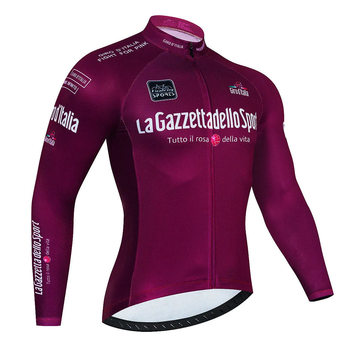 Men's long sleeve mountain bike cycling jersey in patterned colour with breathable fabric