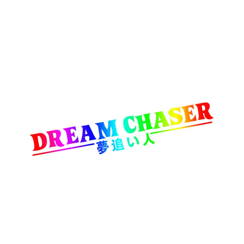 Dream Chaser design car rear window sticker in PET material measuring 40x7 cm