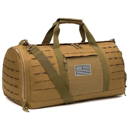 Men's Army Green waterproof Oxford cloth sports travel handbag with air pillow shoulder strap
