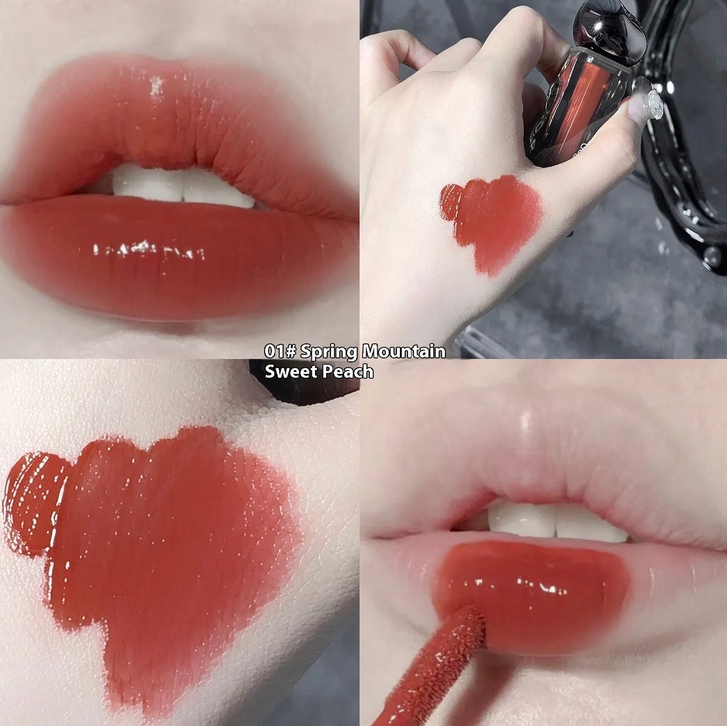 Glacier Lava Lip Lacquer water light mirror makeup in seven numbered colour options