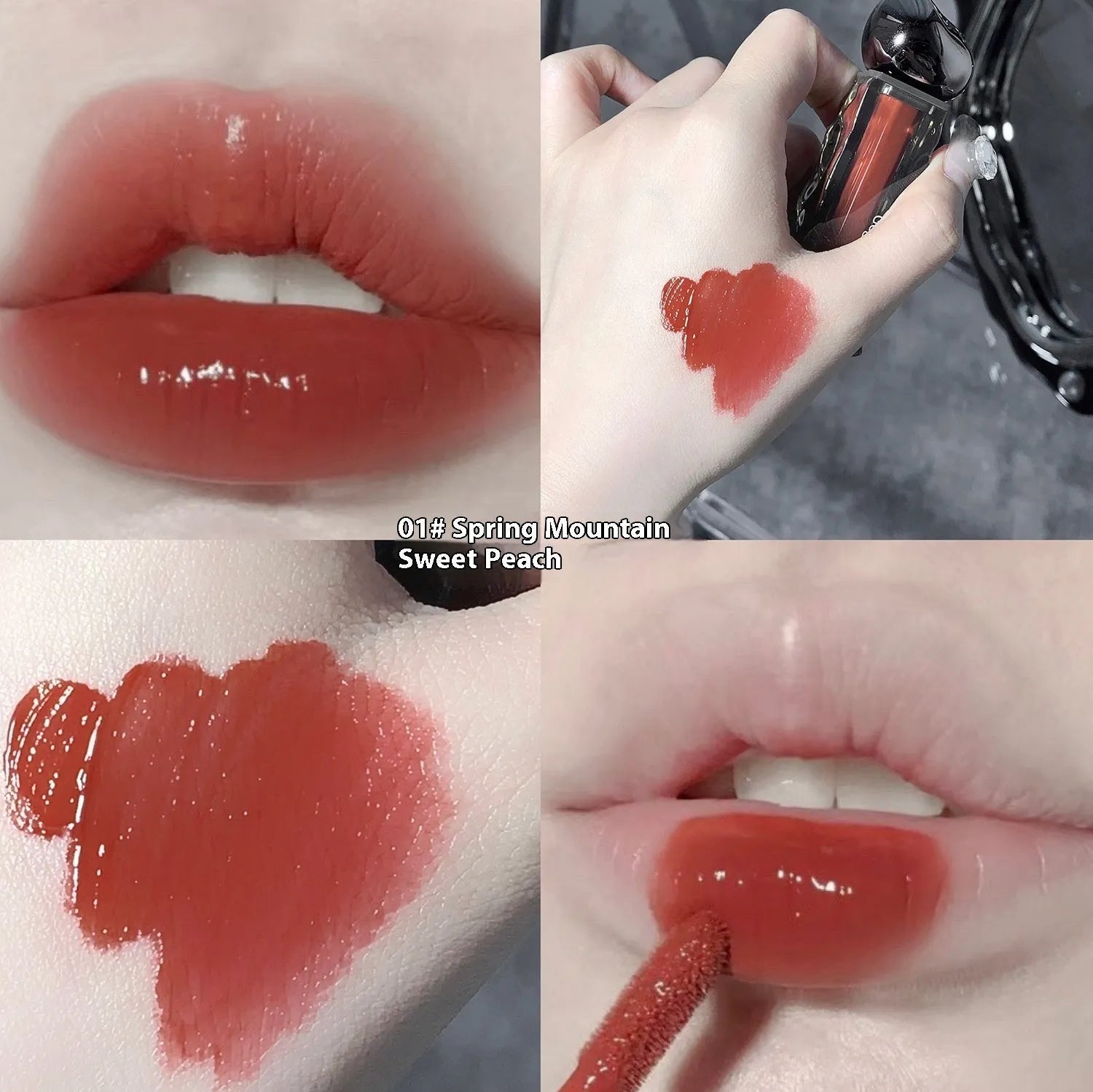 Glacier Lava Lip Lacquer water light mirror makeup in seven numbered colour options