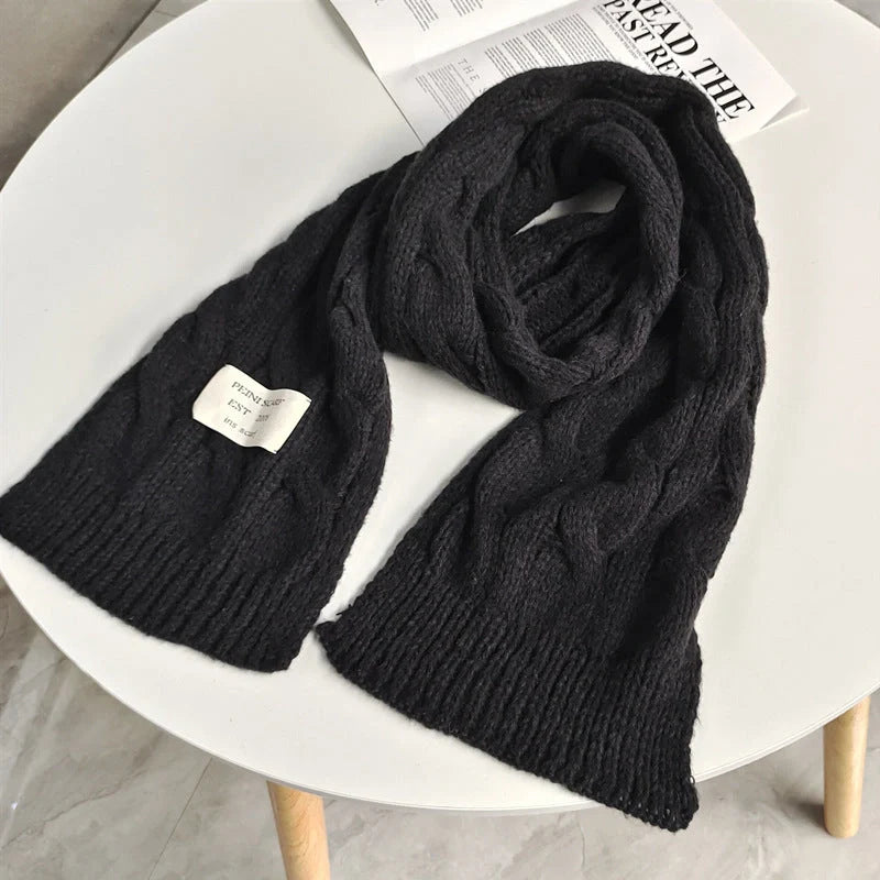 Soft, velvety Apricot Scarf with elegant patterns, perfect for keeping warm during the British winter