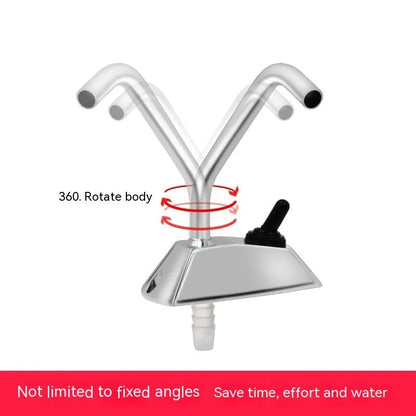 316 stainless steel electronic control RV rotating faucet with mirror finish