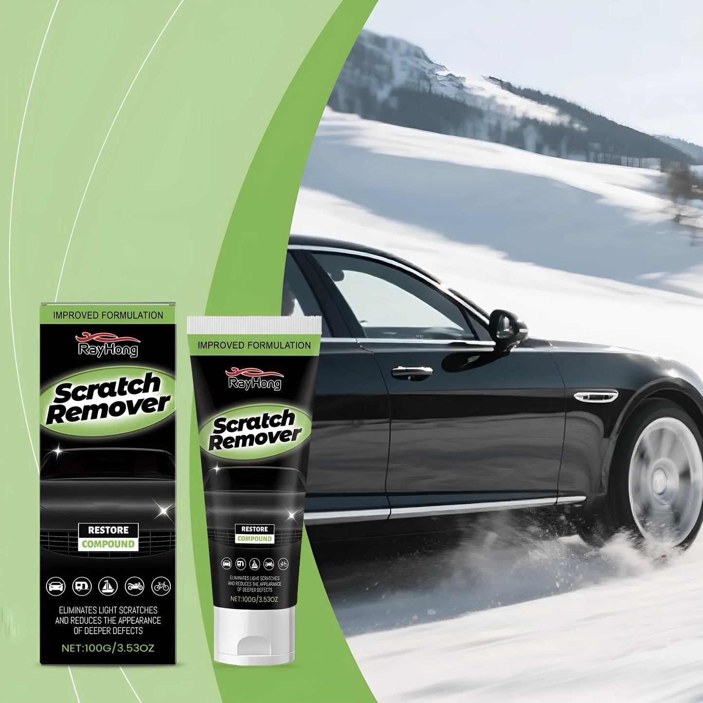 100g tube of car scratch repair cream with nano coating formula for paintwork
