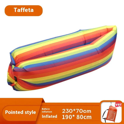 Yellow smiling face pattern inflatable portable seat for outdoor use