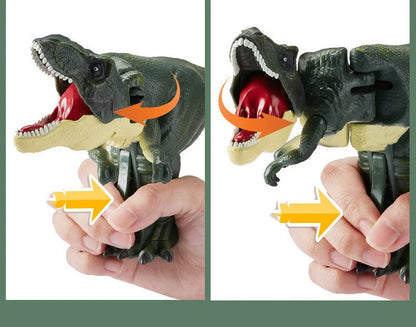 Battery-free green telescopic spring swing dinosaur toy for children