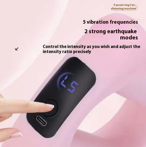 Professional USB rechargeable silent fascia massager with timer function in blue, pink or purple for portable muscle tension relief and bodywork therapy