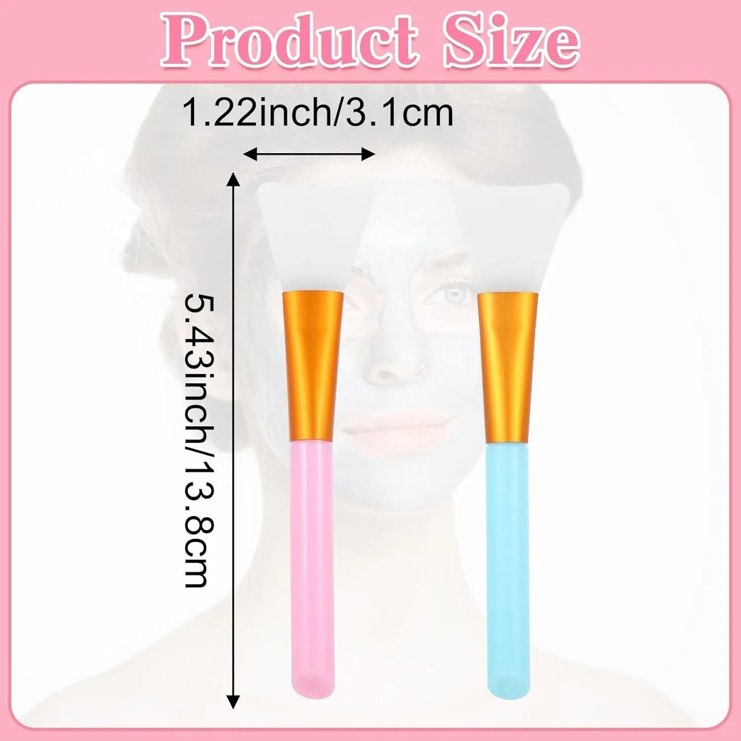 Reusable silicone face mask applicator spatula in six colour options