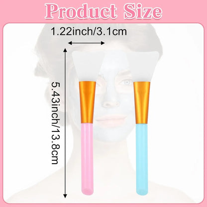 Reusable silicone face mask applicator spatula in six colour options
