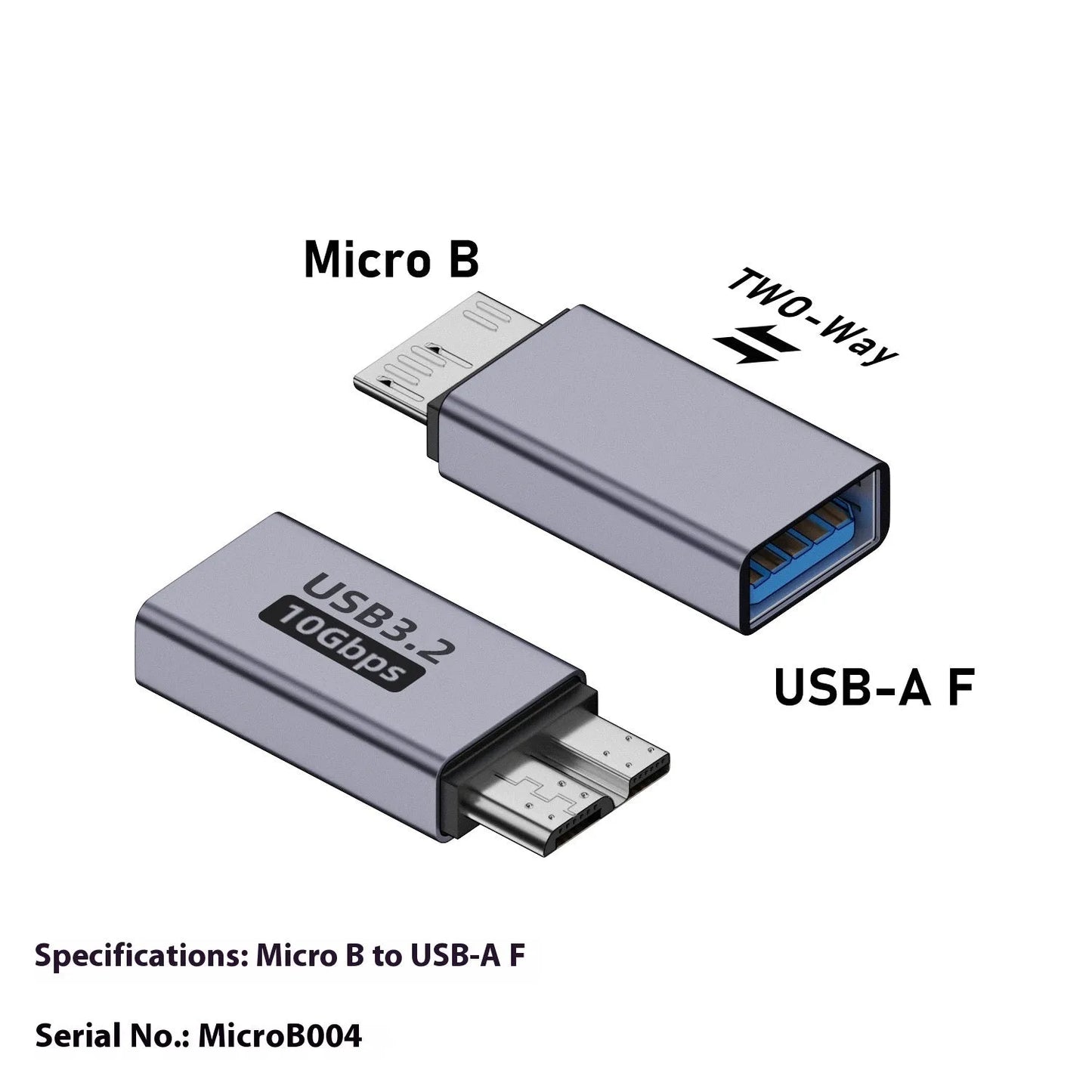 Micro-B USB adapter converter showing Type-C and USB to Micro-B connections for charging and data transfer
