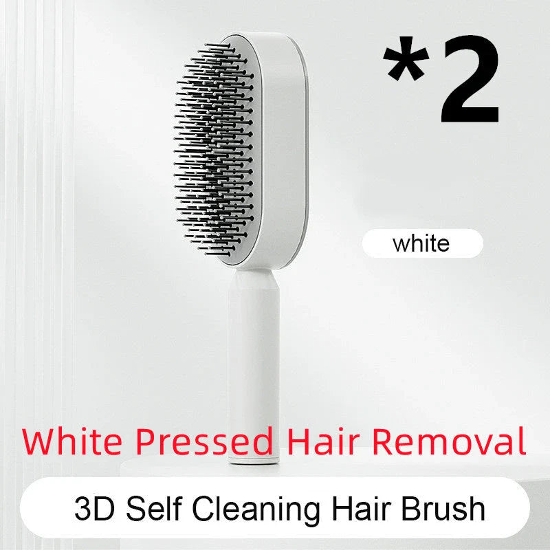 Premium self-cleaning hair brush with airbag massage technology for smooth, healthy hair