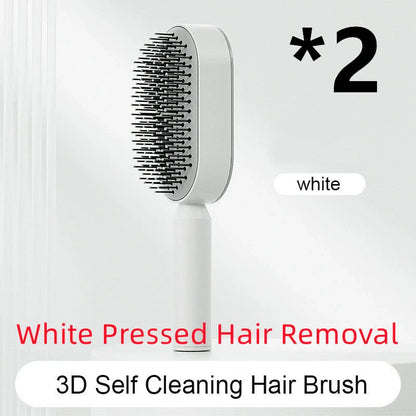 Premium self-cleaning hair brush with airbag massage technology for smooth, healthy hair