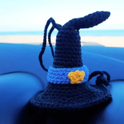 Plush hand-woven car hanging ornament with Halloween cartoon character design