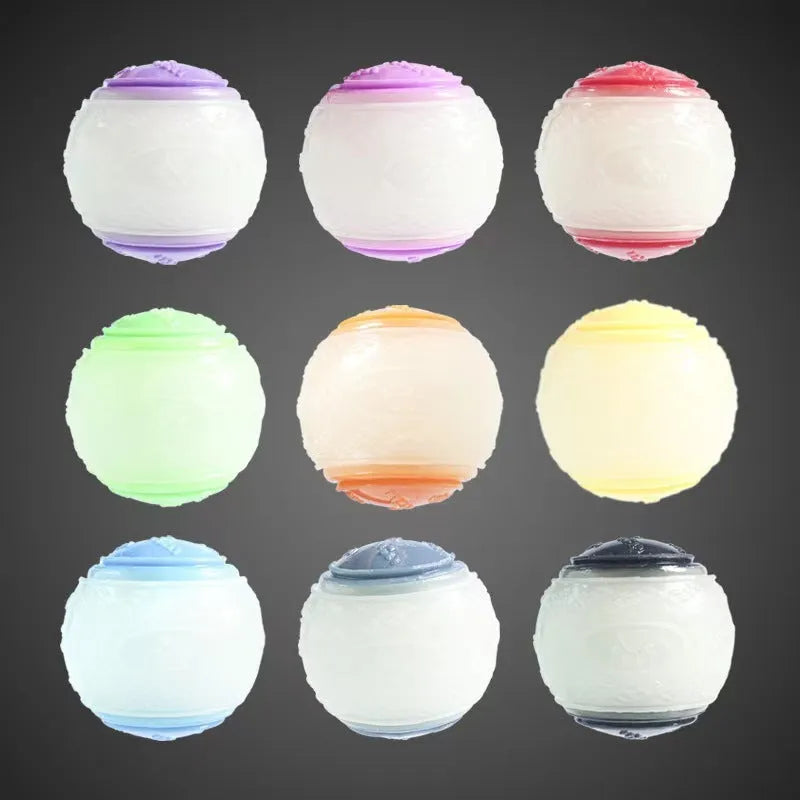 6.5cm TPR dog training ball in multiple colour combinations including red-blue and luminous option