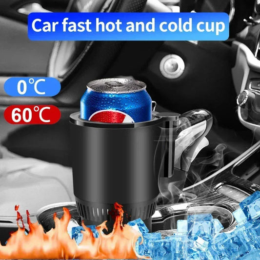 12V Smart Car Cup Holder with Digital Temperature Display for Heating and Cooling Beverages