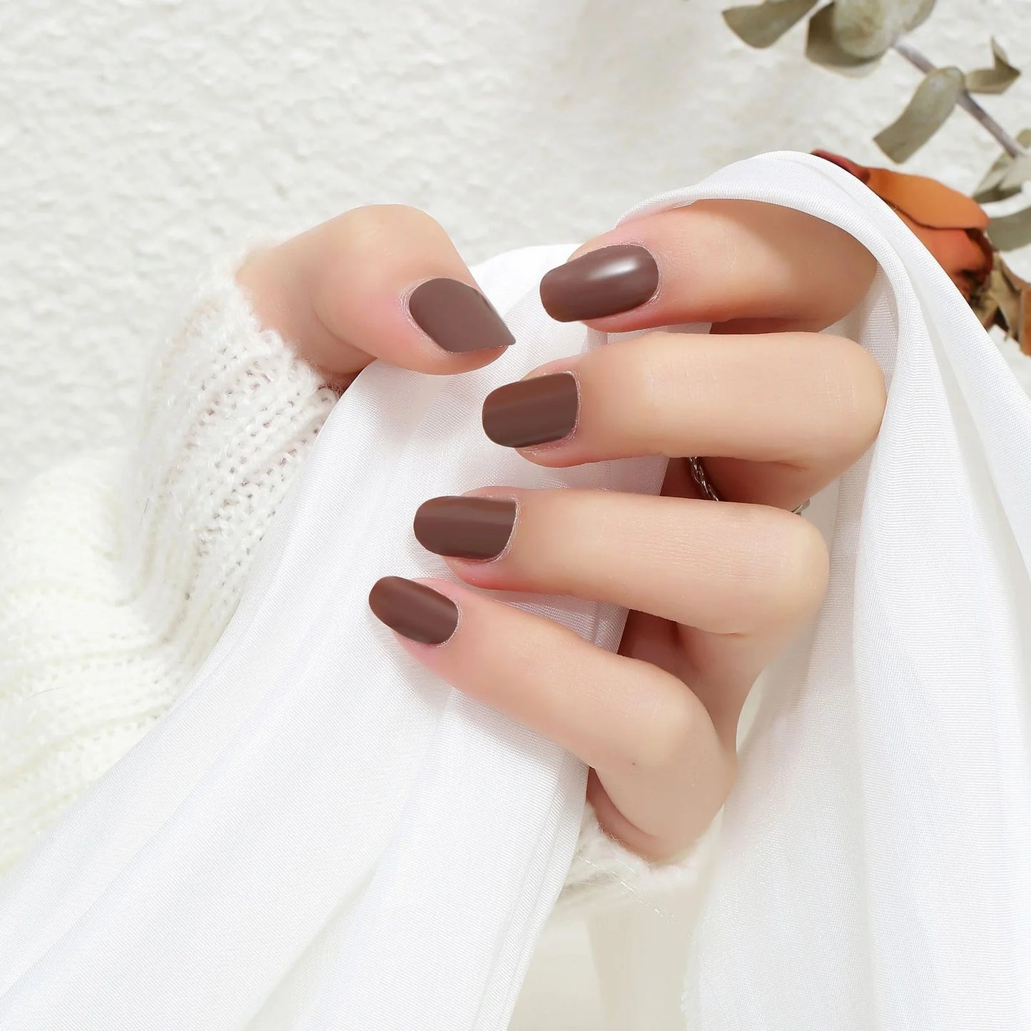Semi-curing gel nail stickers sheet showing 22 solid colour designs including roses, tulips, and geometric patterns
