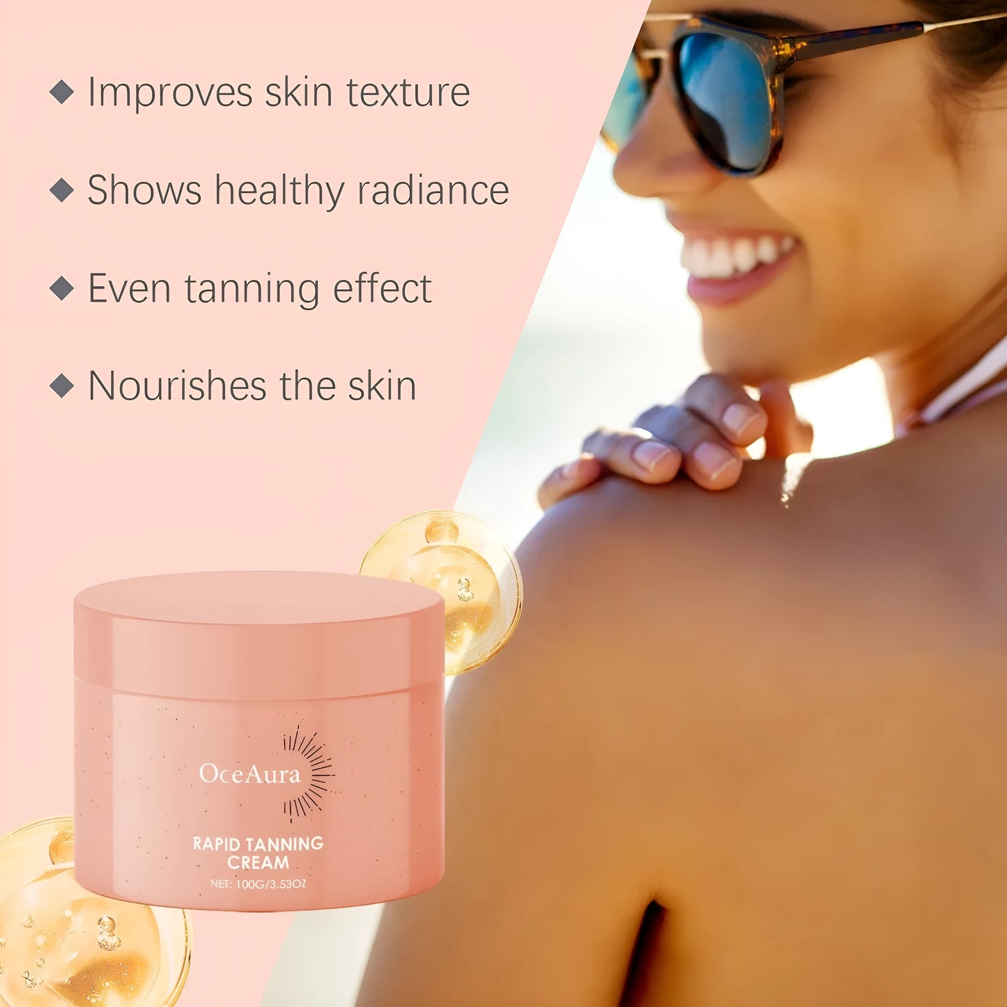 100g darkening cream container for export with moisturising and nourishing skin properties