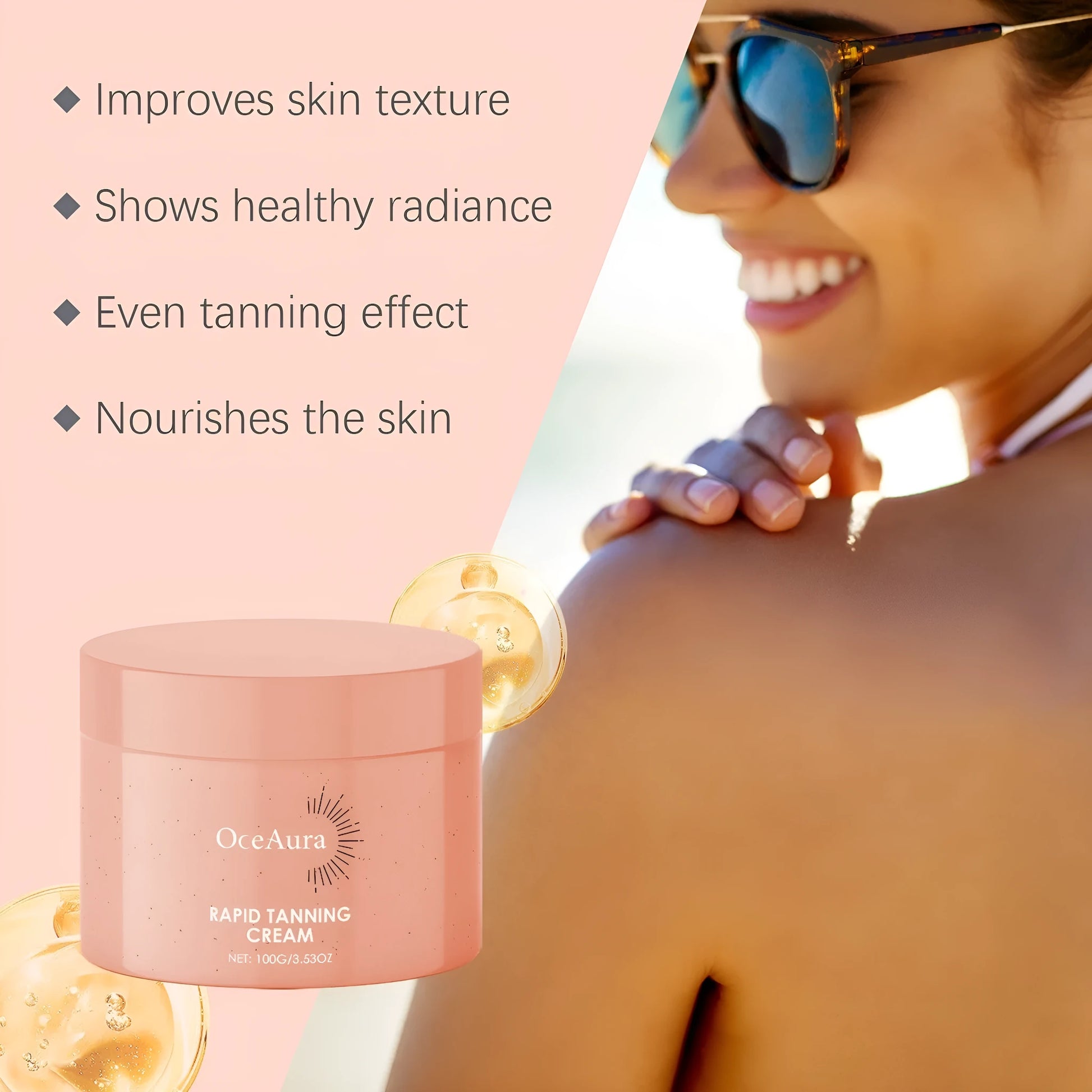 100g darkening cream container for export with moisturising and nourishing skin properties