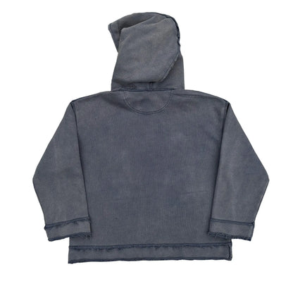 The Sun Also Rises dark blue men's hoodie sweater on a model