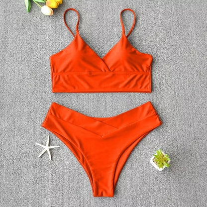 Women's two-piece swimwear bikini in quick-drying polypropylene fabric