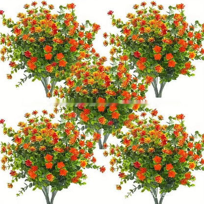Artificial plastic flower bouquet in mixed colours for wedding and photography decoration