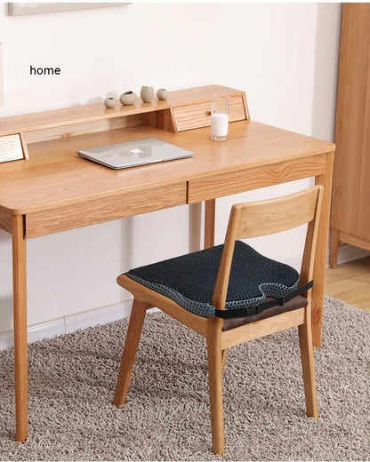 Memory foam car and office chair cushion with fixed strap in solid colour options