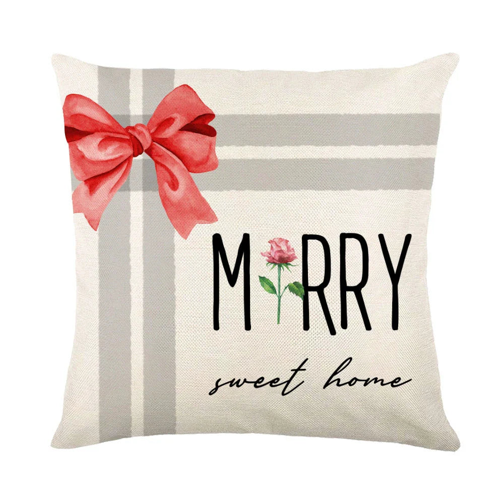 Cozy snowflake throw pillow covers with vibrant holiday designs in multiple color options