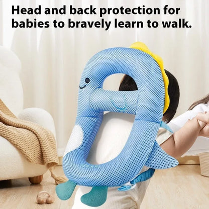 Cartoon anti-collision pillow for baby walking protection with knee pads