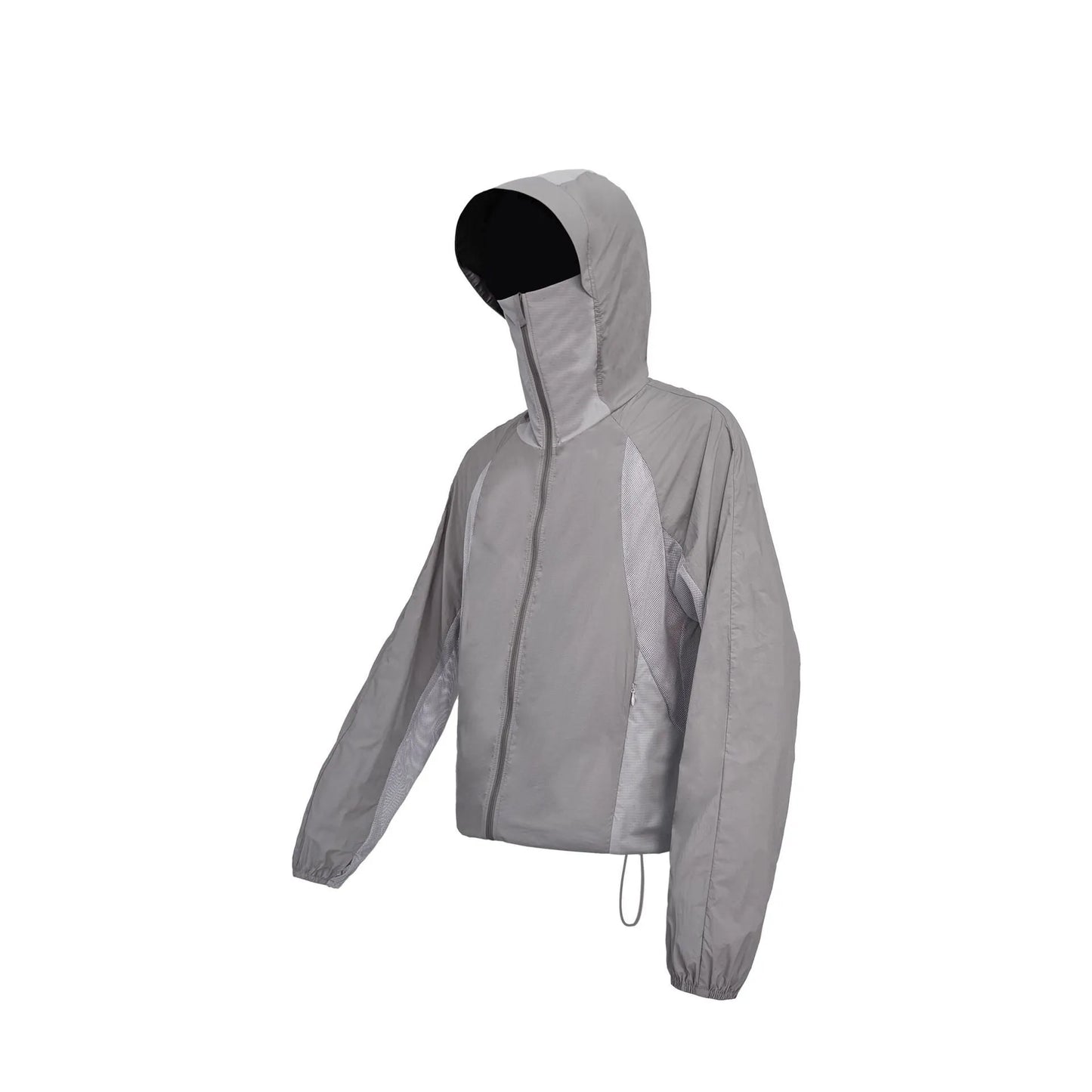 Mesh stitching sun protective clothes in desert brown colour, lightweight nylon fabric.