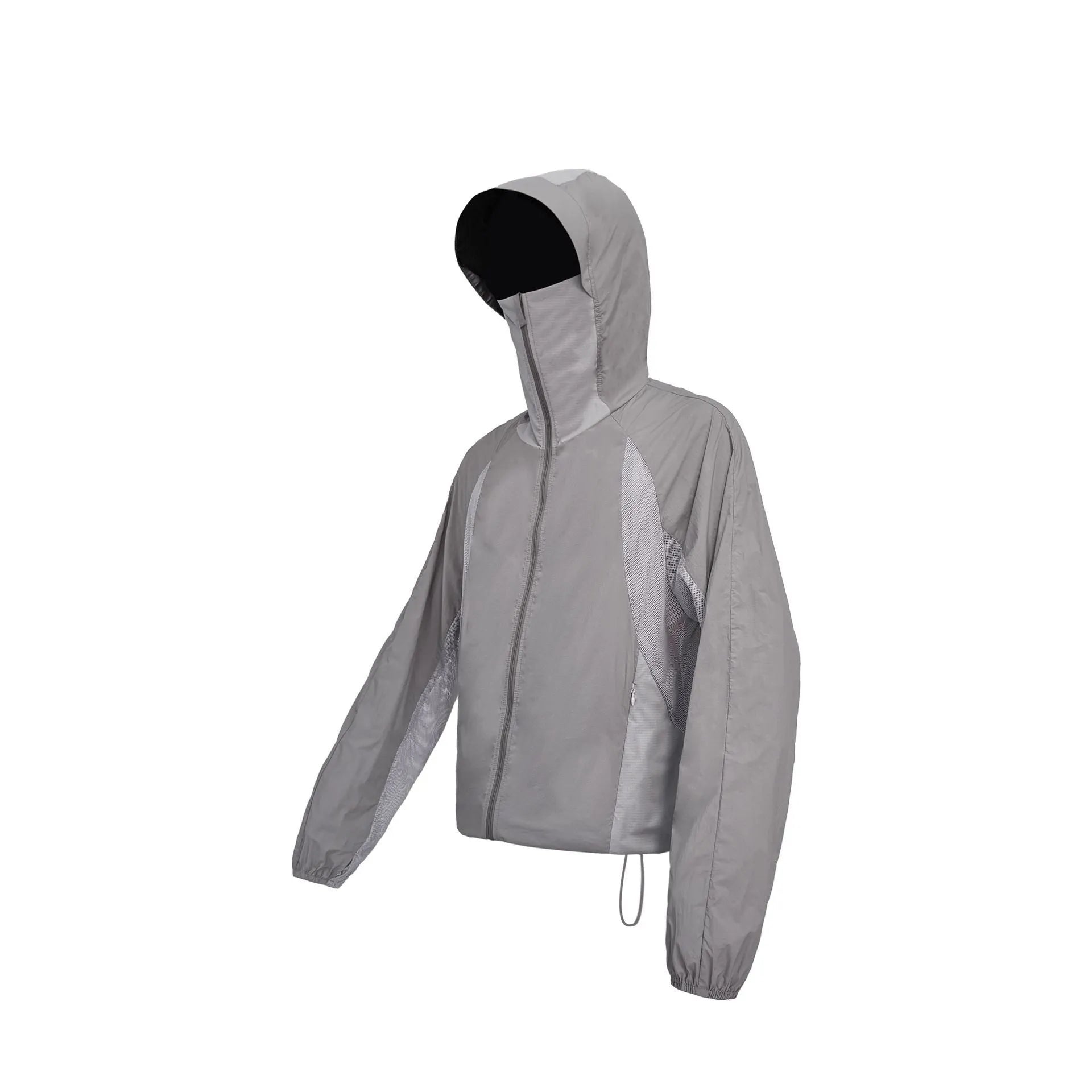 Mesh stitching sun protective clothes in desert brown colour, lightweight nylon fabric.