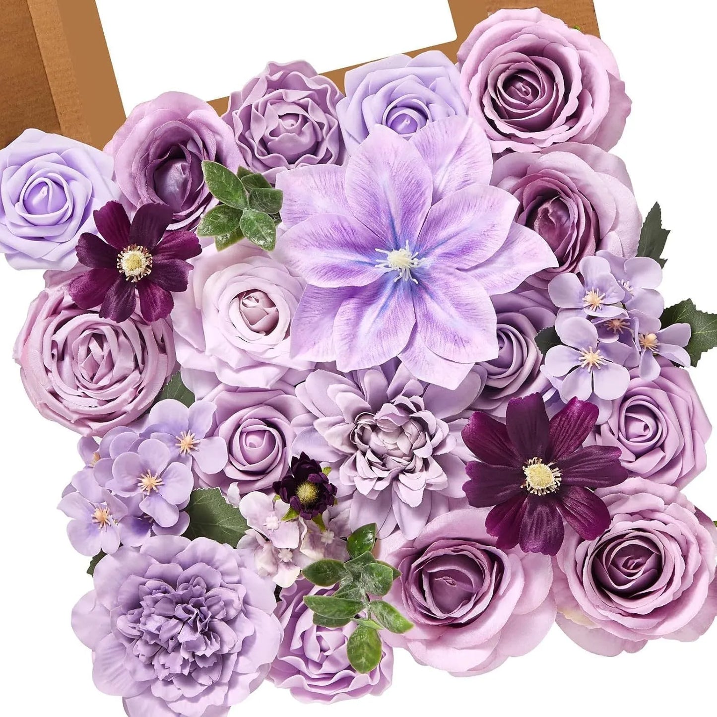 Silk flower wedding simulation box flower for layout planning in a selection of colours.
