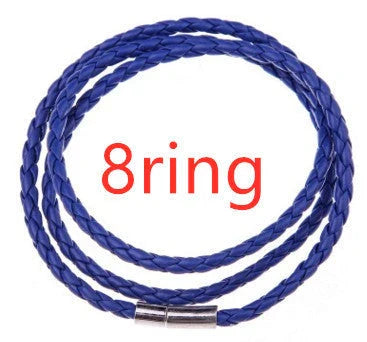 A personalized leather bracelet with engraved beads, a thoughtful gift for men