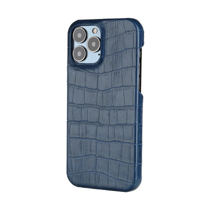 Leather grain oil edge iPhone cover in PC and PU leather, available in black, green, blue and yellow