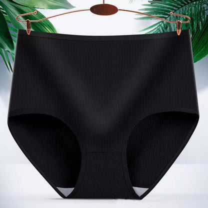 Women's high waist tummy tucking and hip lifting body shaping panties in milk silk