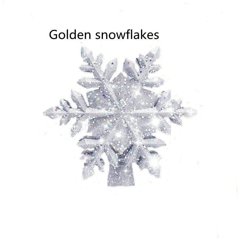 Christmas tree topper star with LED snowflake projector in silver and gold