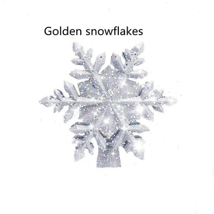 Christmas tree topper star with LED snowflake projector in silver and gold