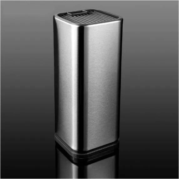 Black and white PP kitchen knife holder with detachable draining base and storage bucket