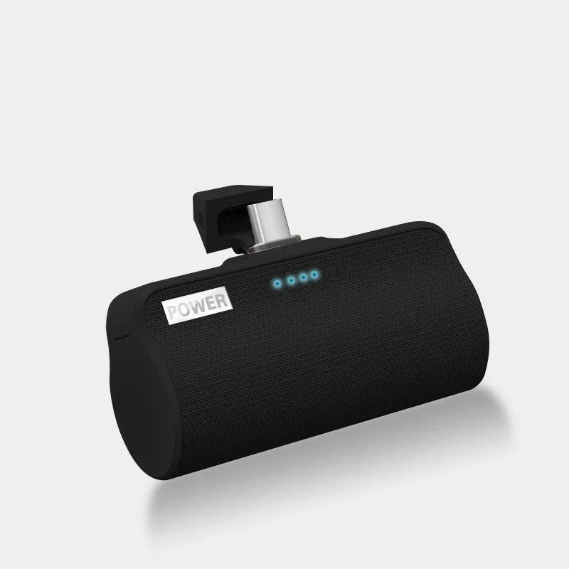 Universal 3000mAh power bank in cylindrical aluminium shell with ABS case for Android Apple Type-C phones