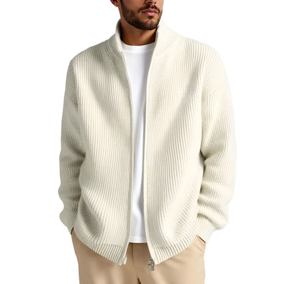 Men's loose cardigan sweater in acrylic blend fabric available in five colours