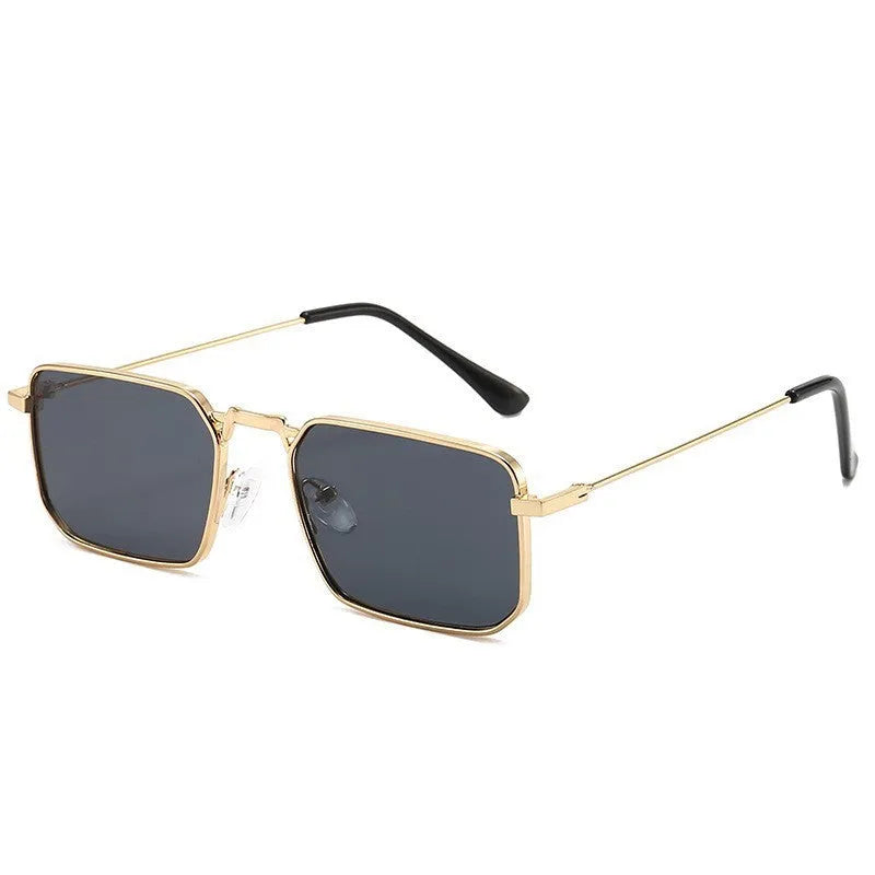 Men's steampunk sunglasses with square quadrilateral frames in gold, silver, and black colour options