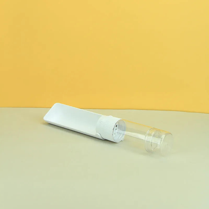 Portable pet water bottle 280ml HIPS with drawer trough, one-click lock, and drawstring, 7.9 x 7.4 x 21.2cm