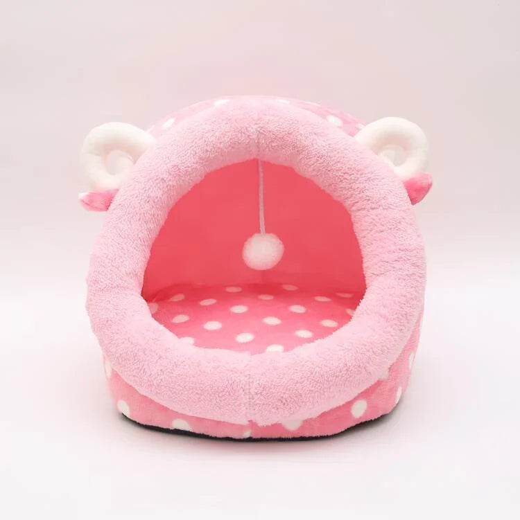 Cosy pet bed made with soft, high-quality fabric in a variety of colours and sizes for cats and small dogs